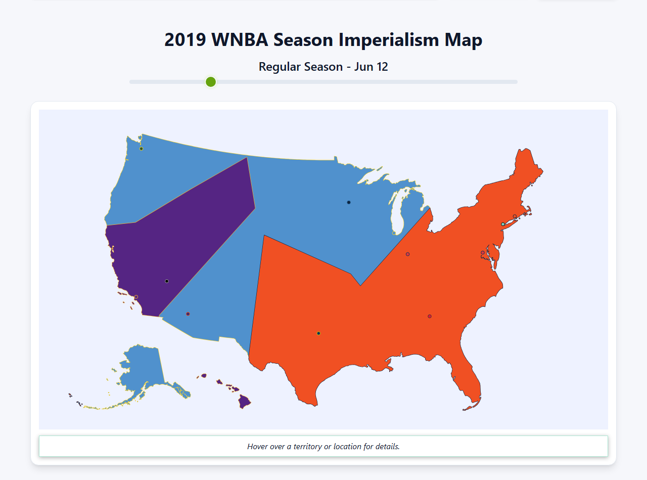 2019 WNBA Imperialism Map