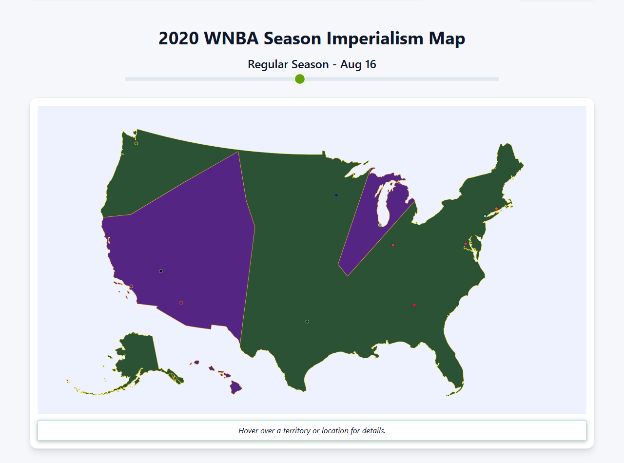 2020 WNBA Imperialism Map