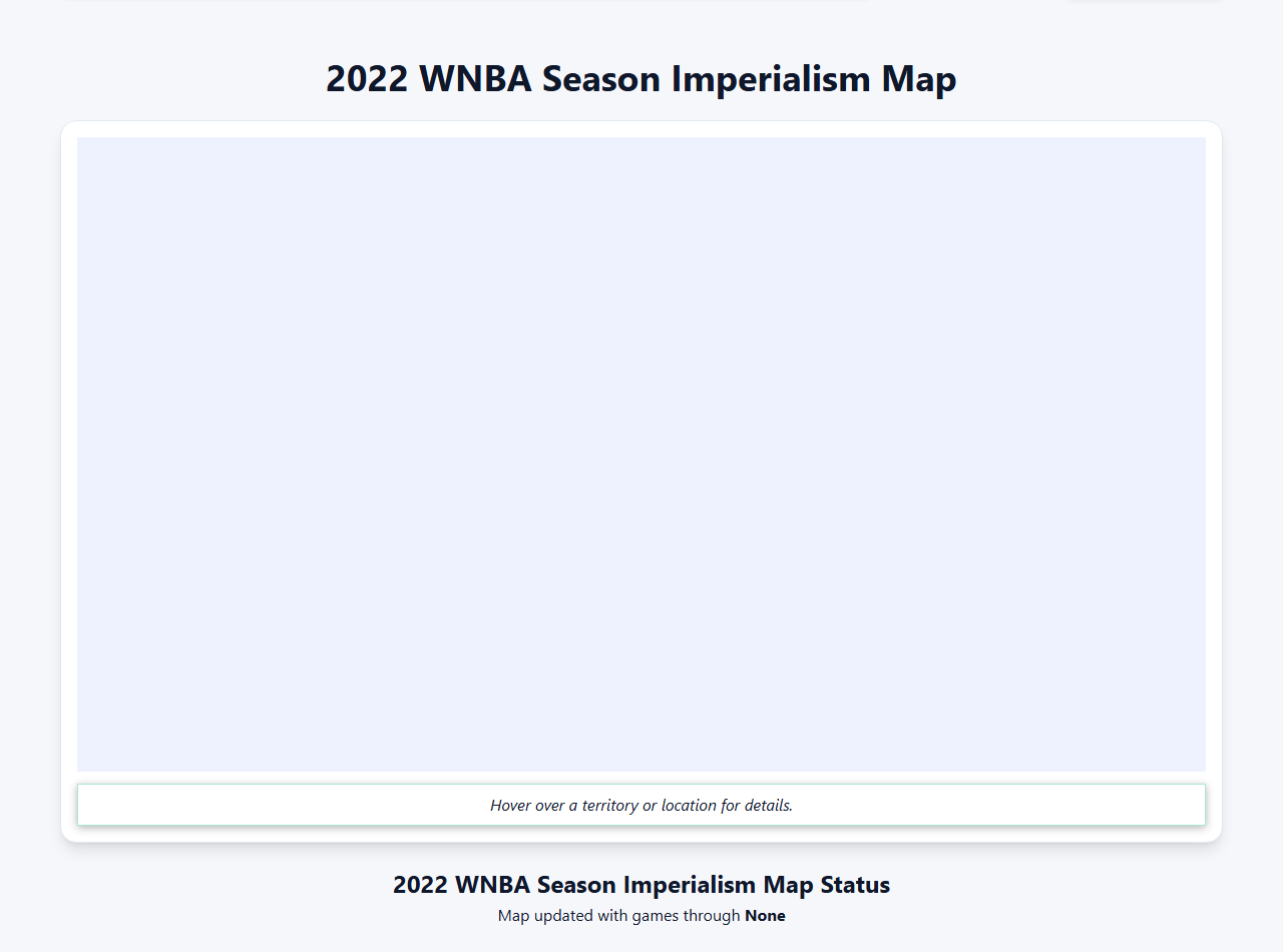 2022 WNBA Imperialism Map