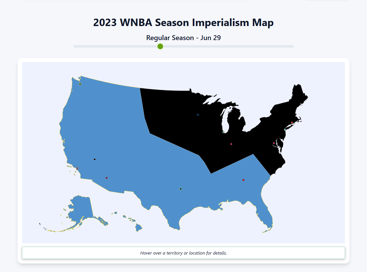 2023 WNBA Imperialism Map