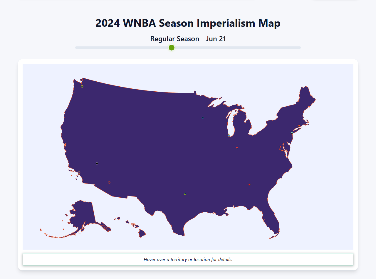 2024 WNBA Imperialism Map