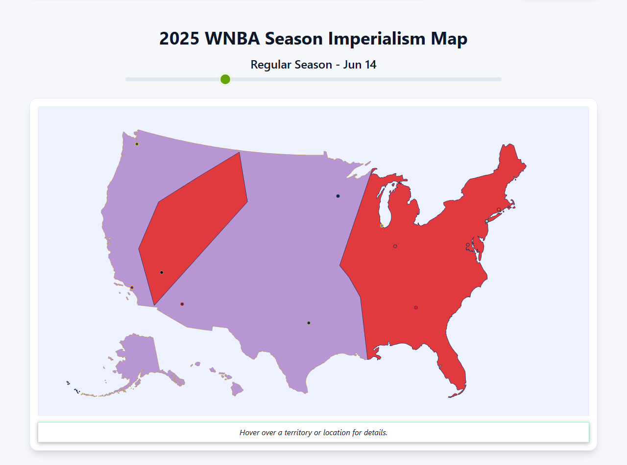2025 WNBA Imperialism Map