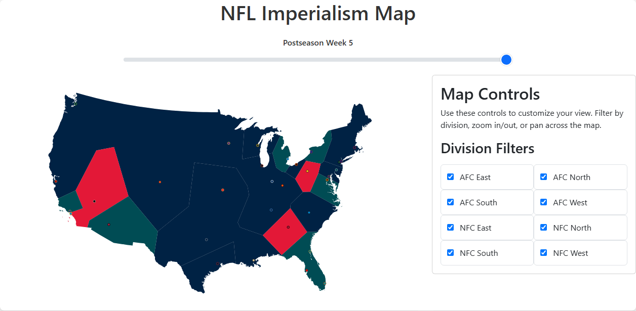 NFL Imperialism Map